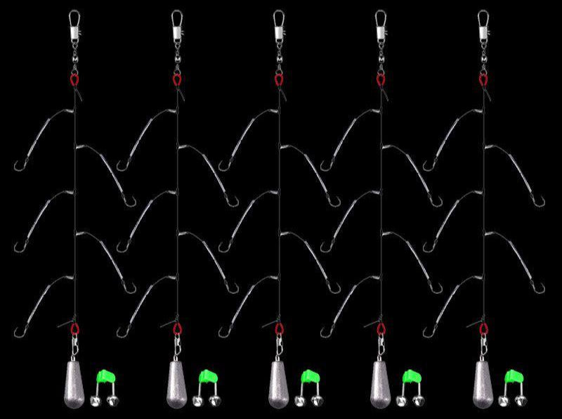 Fishing Rig Set (5 Pack) Free Gift Included